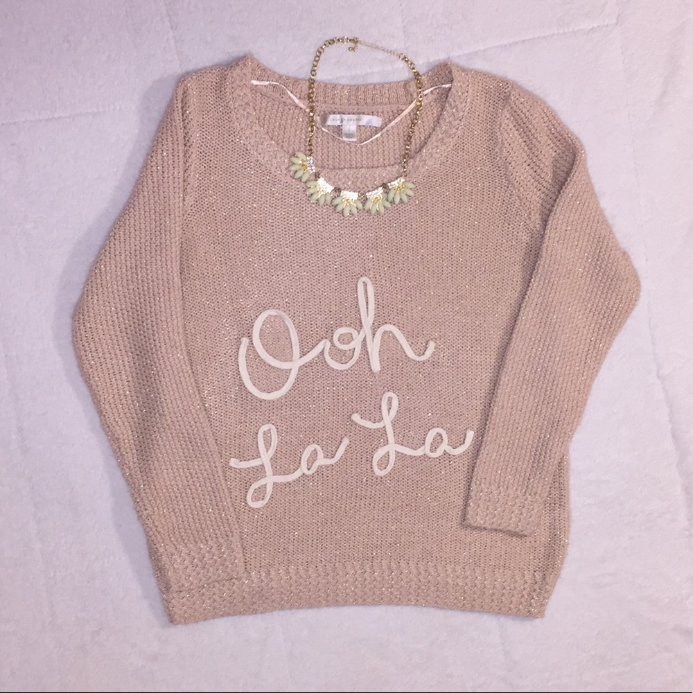 Lauren Conrad Ooh La La Metallic Knit Sweater